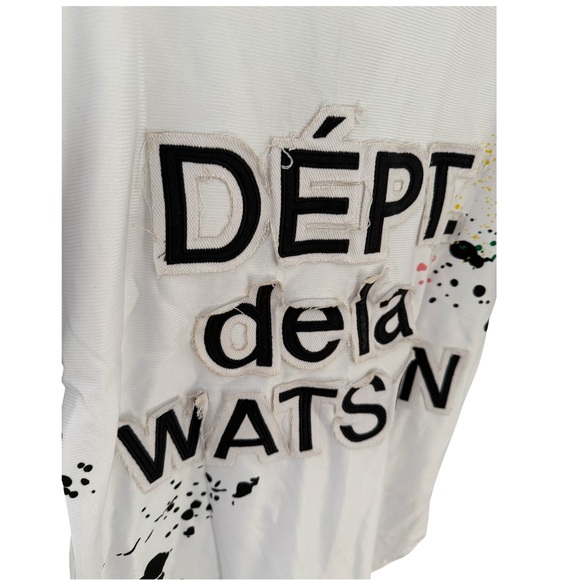 Watson Studios Dept De La Baseball White Baseball Jersey NWT Size XS - Picture 4 of 10